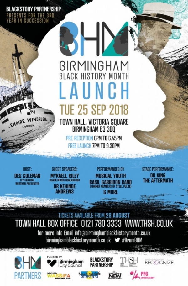 bhm 2018, Launch, Birmingham Black history month bhm 2018, Launch, Birmingham Black history month