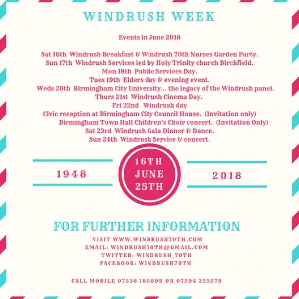 Windrush Week Birmingham 2018